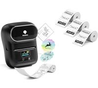 Phomemo M110 Label Maker Machine with 4 rolls label, Bluetooth Label Maker for Small Business, Home, Office, 2 Inch Barcode Label Printer with 300+ Templates, Address Label Printer for Address/Logo