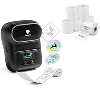 Phomemo M110 Label Maker Machine with 7 rolls label, Bluetooth Label Maker for Small Business, Home, Office, 2 Inch Barcode Label Printer with 300+ Templates, Address Label Printer for Address/Logo