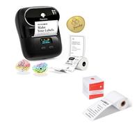 Phomemo M110 Label Maker with 1 roll 50x80mm labels, Upgraded Thermal Label Printer for Phone and Windows/Mac, 2 Inch Portable Label Maker Machine for Kitchen, Office, Retail, Address, Barcode
