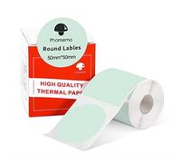 Phomemo M110 M108 M100 M120 M200 M220 M221 Label Maker Round Circle Label - Thermal Printer Labels for Price, Name, Address, Logo, Barcode, 50mm*50mm, Green (1 Roll)
