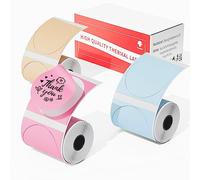 Phomemo M110 M108 M100 M120 M200 M220 M221 Label Maker Round Circle Label - Thermal Printer Labels for Price, Name, Address, Logo, Barcode, 50mm*50mm, 3 Rolls
