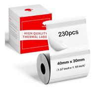 Phomemo M110 M108 M100 M120 M200 M220 M221 Transparent Thermal Labels, Rectangular Thermal Printer Stickers for Price, Name, Address, Logo, Barcode, 40mm*30mm, 230 Labels/Roll, Printed in Black