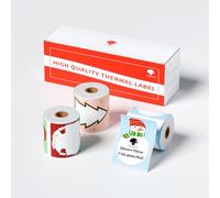 Phomemo M110/M120 Label Kit with Pink/Blue/Green Labels, 3 Rolls 50x70 mm Self-Adhesive Direct Thermal Label Paper