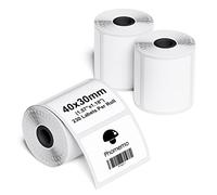 Phomemo M110/M220/M221/M200/M120/M100/M108/M150/M250/M260 Labels, 40x30mm (1.57" x 1.18") Rectangular White Self-Adhesive Thermal Label Paper for Phomemo Label Makers, 230 Labels/Roll