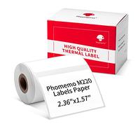 Phomemo M220 Thermal Sticker Label Paper Compatible with M220 M250 M221 M421 Label Printer, 60x40mm(2.35"x 1.57"), 180 Labels/Roll, for Barcode, Name, Price, Address