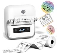 Phomemo M250 Label Printer, 3 Inch Thermal Label Maker Machine, Upgrade Portable Barcode Label Printer with 1 Roll Label for Barcode, Name, Address, Labeling, Mailing, Home, Office & Small Business