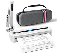 Phomemo M832 Portable Printer A4, Bluetooth Inkless Portable Printer for Travel & Home, Includes 4 Rolls Thermal Paper & Carry Bag for Phone Laptop