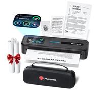 Phomemo M832D Portable Thermal Printer, A4 Touchscreen Bluetooth Inkless Printer for Home, 300dpi Mobile Printers Compatible with Phone & Laptop, Includes Carrying Case & 3 Rolls A4 Size Thermal Paper