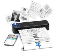 Phomemo M834 Portable Printer, Thermal Printer A4 Compatible with Phone & Laptop, Bluetooth Inkless Printer for Home Use, Inkless Printer for Office, Photo, Home, School, Outdoor, Black