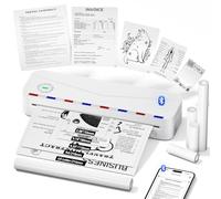 Phomemo M836 A4 Portable Thermal Printer - 300DPI Bluetooth Wireless Printer, Compatible with iOS, Android, Suitable for Travel, Office, Study, Home - White