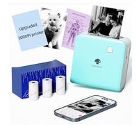 Phomemo Mini Printer - Portable Sticker Printer for iphone, Bluetooth Photo Picture Thermal Printers, P2S Inkless Sticker Label Maker Machine for Photos, Scrapbook, DIY Creation, Pictures, Study Notes