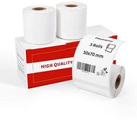 Phomemo Multi-Purpose Square Self-Adhesive Labels for M110 M120 M220 M200 Printer - Barcode, Name, Address (50x70mm/1.96'' x 2.75'') - 100 Labels/Roll, 3 Rolls