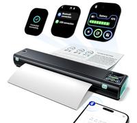Phomemo Portable Printer with Touchscreen, M08D Bluetooth Wireless Thermal Inkless Printer, Supports 8.5"x11" US Letter & A4, Compatible with iOS, Android, PC for Travel