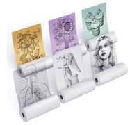 Phomemo Printer Paper Set of 6 Self-Adhesive Clear White Green Purple and Orange Printer Paper for Phomemo M02 T02 M02S M02 Pro M03