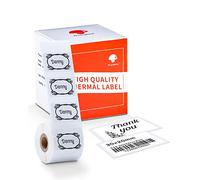 Phomemo Rectangle Barcode Labels, Multi-Purpose White Self-Adhesive Tag
