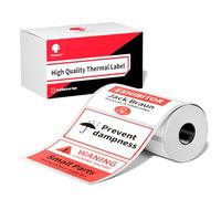 Phomemo Red/Black Label, 100 x 50 mm Thermal Sticker Labels Printable in Red & Black Color for Phomemo M421 Label Makers, Multifunctional Red&Black for DIY Design, 140 Labels/Roll