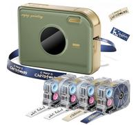 Phomemo Ribbon Label Printer, A30 Bluetooth Wireless Portable Small Label Maker Machine with 4 Tapes, Thermal Transfer Rechargeable Mini Printer for Women/Men Wrapping