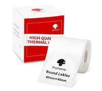 Phomemo Round Thermal Multi-Purpose Self-Adhesive Label, 1.57''x1.57'' (40x40mm) for M110 M220 M221 M120 M150 M250 M260 M108 M100 M102 M200 Printer, 180 Labels/Rolls