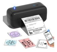 Phomemo Shipping label printer 4x6, Bluetooth Thermal Label Printer, Postage Label Printer for Address, Logo, Compatible with for Hermes, Vinted, Royal Mail, Amazon, Shopify, Ebay-Black
