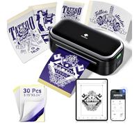Phomemo Tattoo Printer, TP31 Tattoo Stencil Printer Bluetooth 3 Inch Tattoo Transfer Printer with 30 pcs Transfer Consumables Compatible with Smartphone & Tablet, Ideal For Tattoo Artists & Beginners