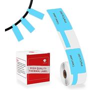 Phomemo Thermal Labels M110 M108 M100 M120 M200 M220 M221, for Jewelry, Waterproof Cable, Price, 25mm*38mm+40mm,100 Labels/Roll, Blue