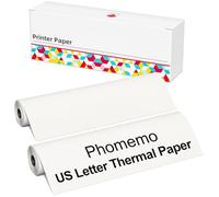 Phomemo Thermal Printer Paper - US Letter Size Paper, 216mm x 6.5m (8.5" x 256"), Compatible with Phomemo M832/M833/M834 A4 Printer, for Travel, Home, Photo, Invoice, Contract, 2 Rolls
