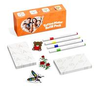 Phomemo TK20 Tattoo Maker Paper Refill Pack - 40 Tattoo Papers & 40 Transfer Papers with 4 Markers, Compatible with TK20, TK32 Printer, Toys and Gifts for Kids Age 5 6 7 8 9 10 11 12