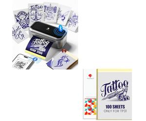 Phomemo TP31 Small Tattoo Printer 3 Inch, and TP31 Tattoo Transfer Paper, Upgraded Tattoo Stencil Printer with 130pcs Tattoo Transfer