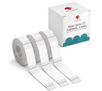 Phomemo Transparent Label, Three Rolls of self-Adhesive Thermal Label, 14 mm * 25 mm, Compatible with the PhomemoD30 Label Printer, 250 / roll, Three Rolls. (Transparent Label)