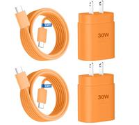 Phone 17 16 15 Charger Fast Charging,30W USB C Phones 17 16 15 Pro Max Charge Block &10FT Long Type C Cable Cord for Phone 17/17 Air/17 Pro/17 Pro Max/16/16 Plus/16 Pro/15 16 Pro Max,Cosmic Orange