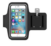 Phone Armband for Running by MMOBIEL - Compatible with iPhone 17/16/15/14/13/SE 2022/2020, Samsung Galaxy S25/S24/S23, Pixel 6a/7a - Fits Phones up to 6.3" - Adjustable & Reflective Sport Band - Black