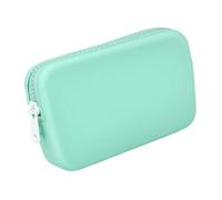 Phone Attached Beach Bag | Beach Coin Bag with Zipper | Attached Silicone Phone Holder, Cell Phone Topper Accessories for Holiday On The Go, verde, Consulte la descripción, See description