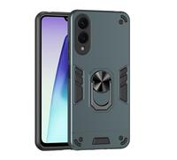 Phone Back Case For Samsung Galaxy S25 Edge Phone Case with Kickstand & Shockproof Military Grade Drop Proof Protection Rugged Protective Cover PC Matte Textured Sturdy Bumper Cases(Dark green)