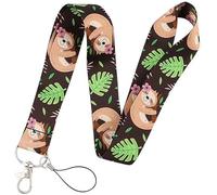 Phone Badge Strap Camera Webbings Ribbon Name Tag Holder Id Badge Holder Hang Rope Phone Lanyard Sloth Lanyards Phone Hang Rope Tree Lazy Bear(C) Deft and Professional