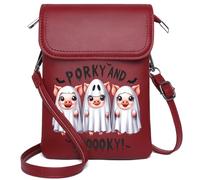 Phone Bags for Women Zip Around Credit Card Bags Bat Haunted Cemetery Witch Skeleton Halloween Pumpkin Ghost Long Purse for Gift Elegant Gift for Mother's Day