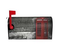 Phone Booth In London Streets Magnetic Mailbox Cover Mailbox Protector Letter Box Flap Easy Install No Tools 21x18 In