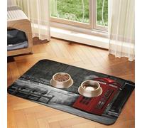 Phone Booth In London Streets Printed Pet Bowl Mats, Non-Slip And Tasteless Dog And Cat Feeding Mats