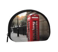 Phone Booth in London Streets Prints Coin Purse Shell Mini Pouch Wallet Change Bag for Women Girls Kids