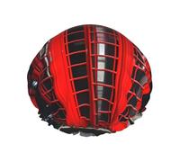 Phone Booth London Street Print Shower Cap Reusable Bath Cap Double Layer Bath Hair Caps, Keeps Hair Dry, Fits All Head