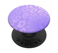 Phone Button Holder Pop Up Knob Light Purple Leopard Print PopSockets Grip and Stand for Phones and Tablets