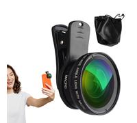Phone Camera Lens Kit - Clip on Cell Phone Photography Mount, HD Wide Angle Macro Lens, Portable Smartphone Accessory | Professional Lens for Travel, Portrait, Landscape, Mobile Shooting