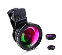 phone camera lens kit, Super Wide Angle & Macro Phone Camera Lens 2 in 1 Clip on Lens Set for iphone camera lens for Samsung Google macro lens for iphone Android
