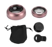 Phone Camera Lens,Universal Detachable Magnetic Phone Lens Filter Kit,2 in 1 Mobile Phone Lens Pro Lens Kit,with Smartphone Tablet Take Photos (Rose Gold)