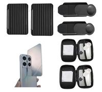 Phone Camera Mirror Clip, 2PCS Cell Phone Camera Mirror Reflection Clip Kit, Mobile Phones Reflection Cameras Clips Set with Carrying Bag, Smart Phones Cameras Reflective Clips Travel Photography