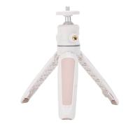 Phone Camera Tripod, 10.86" Extendable Tripod Stand Portable Lightweight selfie tripod Small Desktop Webcam Tripod with 360 Degree Rotating Ball 1/4 Inch Expansion Hole for Travel (White)