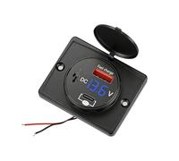 Phone Car Charger - Digital Voltage Display, Fast Charging USB Adapter, 8x6x3cm Compact Size Auto-Match Smart Chip, 12V/24V Universal Compatibility For Truck RV Motorcycle Yacht