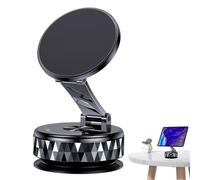 Phone Car Mount Magnetic, Suction Cup Phone Holder for Car Dash, Folding Smartphone Support Rack for Sedans Trucks Traveling Home Desktop