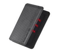 Phone Card Holder - PU Leather 3.94 Inch | Mobile Stand - Stick On Phone Wallet with Multi-Angle Holder, Magnetic Car Suction, Multiple Card Slots for, Black, Se référer au descriptif, Refer to