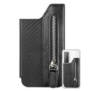 Phone Card Holder Wallet, Magnetic Phone Wallet, Zipper Pocket with Multiple Pockets for Change for Credit Cards, Phone Flip Case Stick-on for Travel, Home, School, Holiday