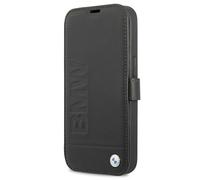 Phone Case BMW iPhone 13 Pro Max Case Bookcase Genuine Leather Black
